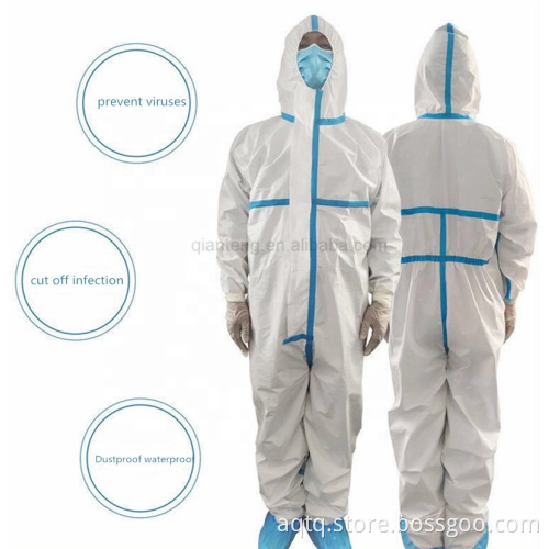 Disposable Chemical Safety Waterproof Hazmat Coverall Suit